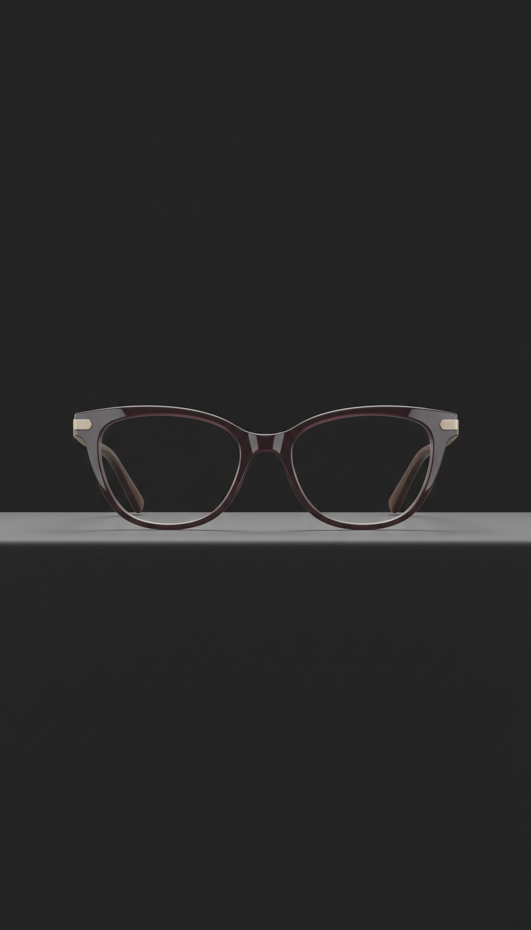 Cat-Eye aus anthrazitfarbenem Acetat
