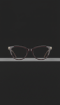 Cat-Eye aus anthrazitfarbenem Acetat